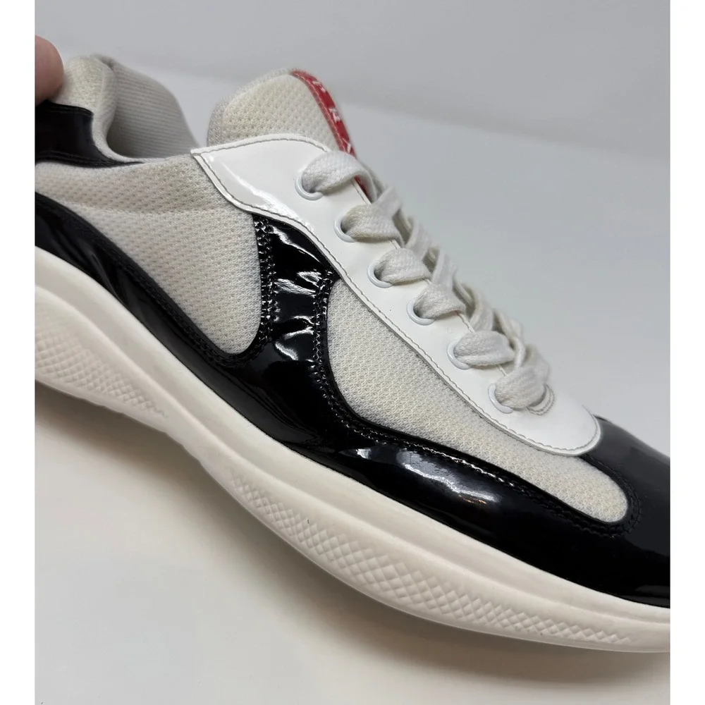 Prada Americas Cup Sneaker White/Black Size 11.5 US 10.5 UK